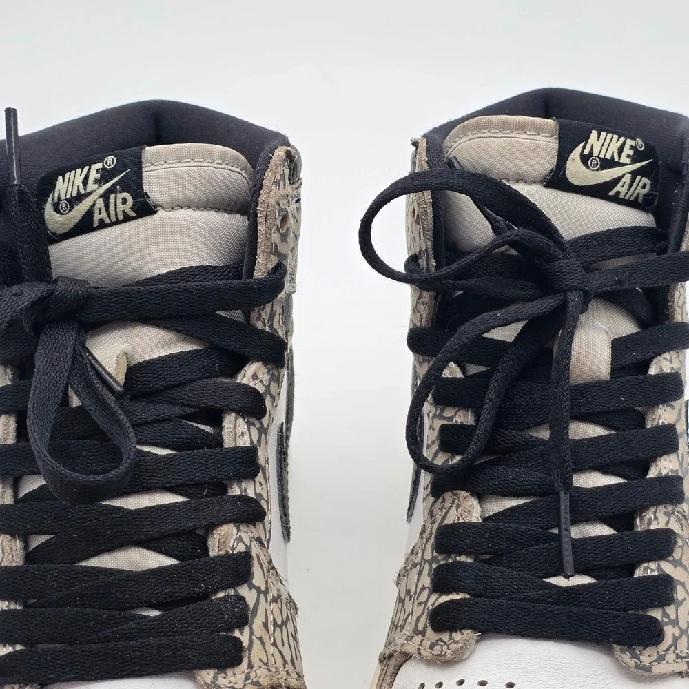 Nike Air Jordan 1 Retro‎ High OG Mens 7 Womens 8.5 White Cement W/Box